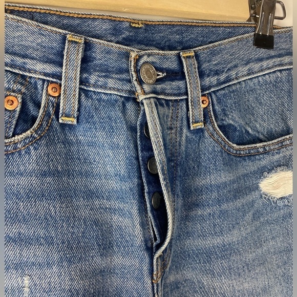 Levi's Wedgie Icon Fit Jeans Distressed Partner In Crime High Rise 22861-0024 24 - Picture 8 of 14